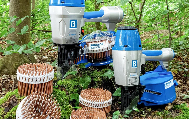 Beck LignoLoc Coilnagler mit Holznägeln